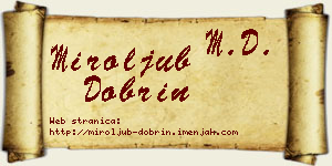 Miroljub Dobrin vizit kartica